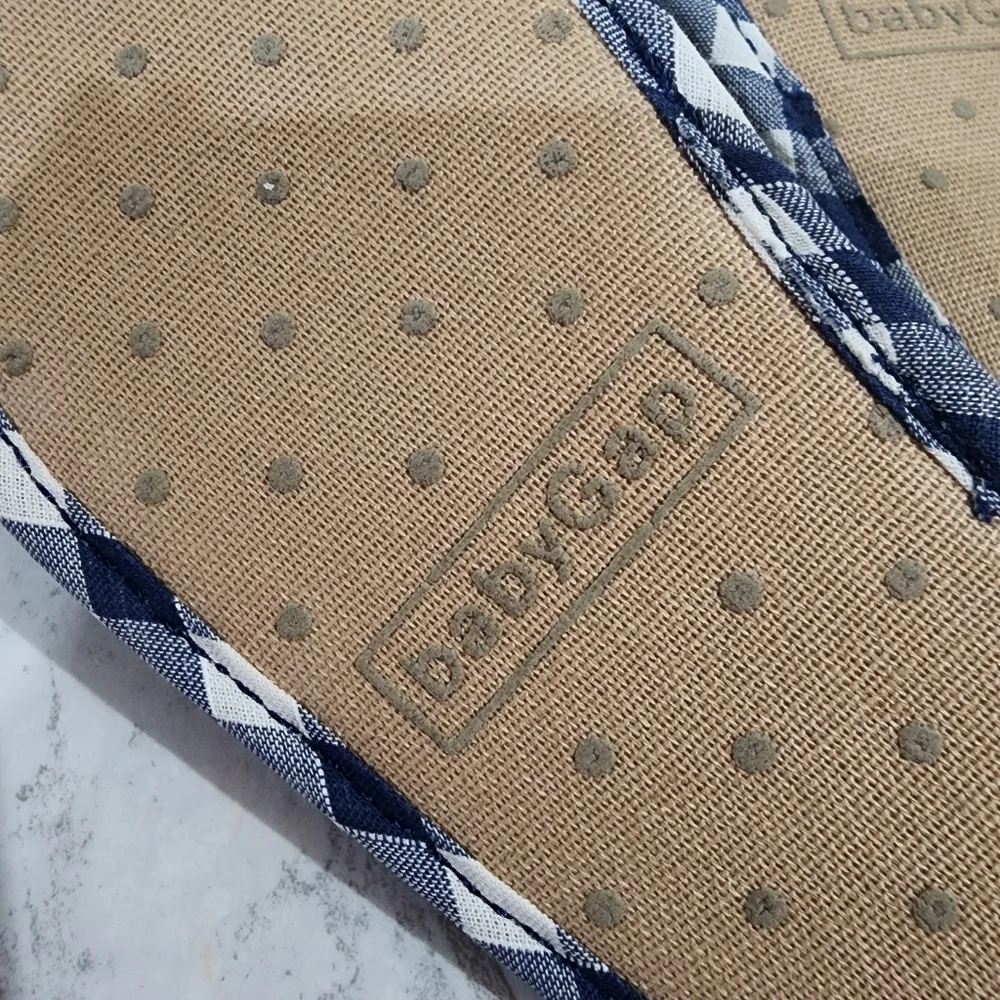 Baby Gap Gingham Navy Blue & White Checkered Kids Sandals Size 3 (6-12 Mo) NWT - Picture 4 of 9